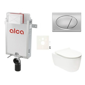 Cenově zvýhodněný závěsný WC set Alca k zazdění + WC Glacera Alfa SIKOAA3