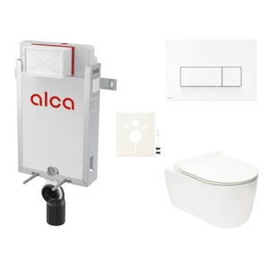 Cenově zvýhodněný závěsný WC set Alca k zazdění + WC Glacera Alfa SIKOAA7