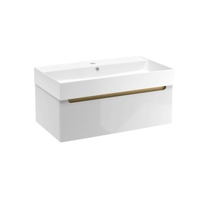 Koupelnová skříňka s umyvadlem Naturel Stilla 80x30x45 cm bílá STILLAD08005U2